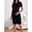 Black, variant on Women's Summer Short Sleeve Maternity Dress Side Ruched Mama Pregnancy Bodycon Dress(S-XXXL)