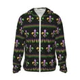 thumbnail image 2 of Lsque Mardi Gras Fleur de Lis UPF 50+ Lightweight Sun Protection Men's Women's Long Sleeve Shirt, Hoodie Performance -Large, 2 of 9
