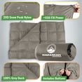 thumbnail image 3 of Wakeman Outdoors 78x52” Down Camping Blanket Packable Ultralight Travel Blanket with Bag, Gray, 3 of 5