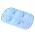 thumbnail image 1 of Silicone Soap Molds  6 Cavities Different Flower Shapes Rose Flower Silicone Mold  Perfect Making For Soap, 1 of 6