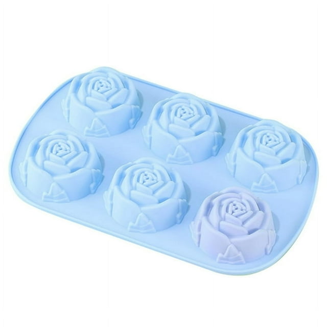 Silicone Soap Molds 6 Cavities Different Flower Shapes Rose Flower Silicone Mold Perfect Making For Soap
