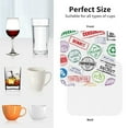 thumbnail image 6 of Yiaed Stamp Set Collection Print Leather Coasters for Drinks - Cup Coasters Coffee Table Kitchen Table Bar, Home & Office Gifts Handmade Drink Coasters-Square, 6 of 6