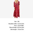 thumbnail image 4 of Vestido largo con estampado floral bohemio Cuello en V Cordón con cordones Ropa de manga larga Yuarrent AP000133-15B, 4 of 6