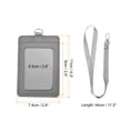 thumbnail image 2 of Uxcell Badge Holder 11x7.4cm Vertical PU ID Card Holder with Rivet Detachable Neck Lanyard Grey, 2 of 6