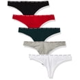 thumbnail image 1 of Calvin Klein String en Coton Logo Signature pour Femmes, Blanc/noir/gris Chiné/temper/polarité, Moyen, 1 of 3