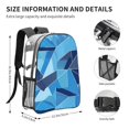 thumbnail image 2 of 16 Inch Transparent Backpack With Lightweight And Durable Design Without Pockets Transparent For Work Business Travel Sports Blue Geometric Lines_4, 2 of 7