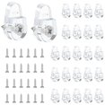 thumbnail image 1 of 25 Pack Mirror Mounting Clips Kit, Round Mirror Hangers for Wall Glass Retainer Clips Kit Clear Mirror Mounting Clips, 1 of 5