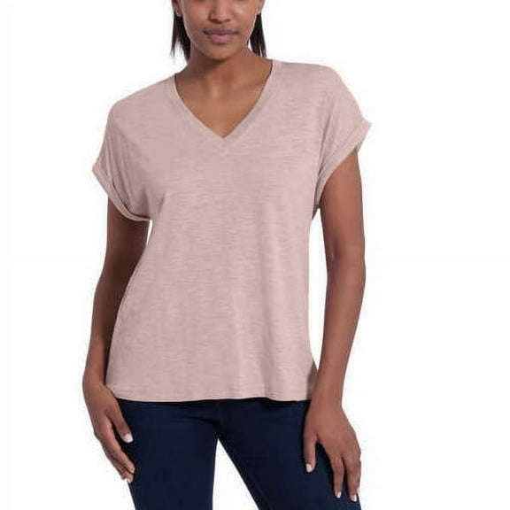 Jessica Simpson Ladies' Knit V-Neck Top - (XXL, Pink)