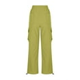 thumbnail image 4 of Wide Leg Sweatpants for Women High Waisted Baggy Cargo Pants Casual Hiking Outdoor Y2K Pants with Pockets, 4 of 6
