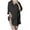 Black, variant on Kaemgyyd Nightgowns for Women Satin Button down Sleepshirt Silk 3/4 Sleeve Boyfriend Loungewear Solid Color Pajamas Mini Dress