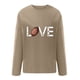thumbnail image 4 of ICHUANYI Clearance Fashion Women Print Long Sleeve Comfortable Breathable Round-Neck Sweatshirt(Khaki, XL) ICHUANYI WER2023081206371, 4 of 5