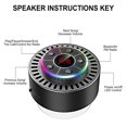 thumbnail image 5 of Altavoz Bluetooth para baño, resistente al agua IPX7, subwoofer, altavoz portátil con radio FM, barra de sonido, manos libres, color negro, 5 of 5