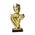 thumbnail image 3 of Escultura de cara abstracta, estatua de abrazar, estatua de amante abrazado, figura coleccionable Dorado, 3 of 9