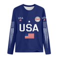 thumbnail image 3 of MEICHEN Lady 250th Special Pattern Round Neck Casual Comfortable Daily Long Sleeved T Shirt, 3 of 6