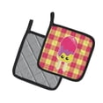 thumbnail image 2 of Caroline's Treasures Ice Pop Popcicle Face Gingham Pair of Pot Holders, 2 of 2