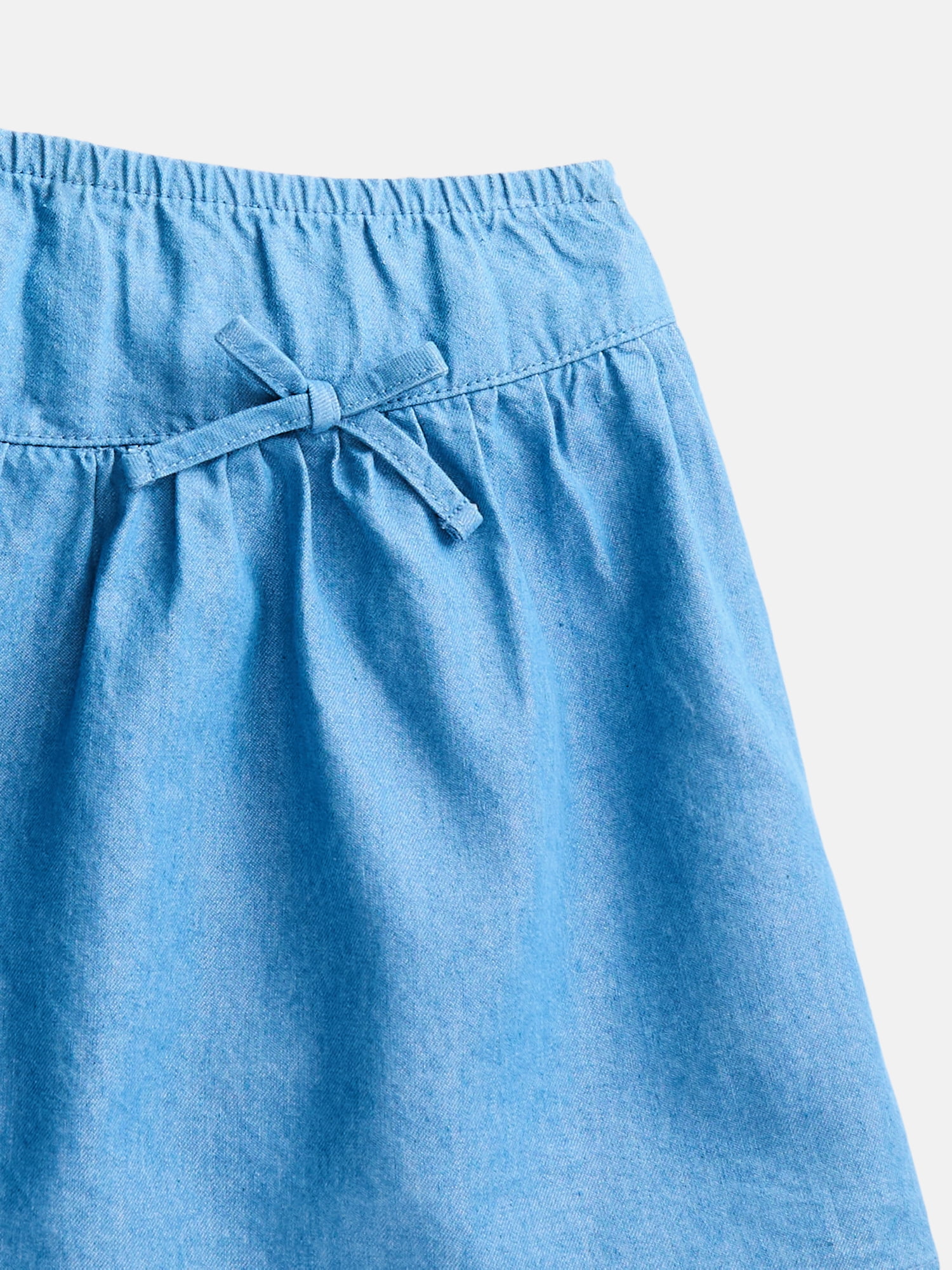 Wonder Nation Girls Denim Bow Skort, Sizes 4-18