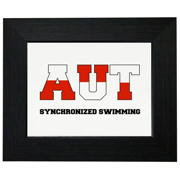 Austria Synchronized Swimming - Olympic Games - Rio - Flag Framed Print Poster Wall or Desk Mount Options