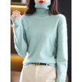 thumbnail image 5 of 2023 new Winter Women's Sweater 100% Cashmere High Neck Knitted Pullover, 5 of 24