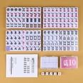 thumbnail image 3 of Chinese Small Mahjong Set, 144 Numbered Melamine 1.17" Size Tiles(Purple) and 8 Blank Tiles, with Carrying Travel Bag, English Instruction, Mahjong Mat, Pro Complete Mahjongg Game Set (Majiang), 3 of 9