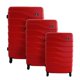 thumbnail image 1 of Set de 3 Maletas Check In ABS Ondeadas Candado 4 Ruedas Rojo Unitalla, 1 of 9