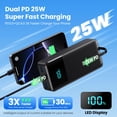 thumbnail image 3 of Power Bank LanLuk de 50800 mAh con 3 cables integrados y 25 W PD, 3 of 7