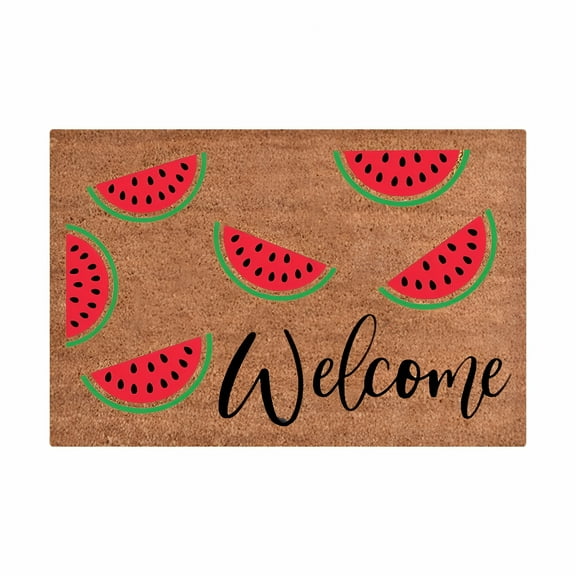 LAMIRO Spring Welcome Door Mat Amusing Welcome Doormats Summer Door Mats,Welcome Mat 16*24" Funny Welcome Mats Watermelon Coco Coir Floor Mat Outdoor-Entrance-Indoor Mats Durable Soft Entry Doormat