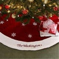 thumbnail image 1 of Vickerman QTX17762 72 in. Plush White Velvet Tree Skirt, 1 of 2
