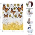 thumbnail image 4 of White Butterfly Flower Dot Pattern Blanket,Comfortable Soft Flannel Throw Blanket,All Season,Warm Lightweight Blankets for Sofa Bed Couch Living Room Chair,30"x40", 4 of 4