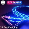 thumbnail image 1 of HLONK USB Type C Cable 3.3ft  Led Light Up Charging USB A to USB C Flowing Charge Cord Compatible with Android  Galaxy S10 S9 S8 Plus Note 9 8 USB C Charger Blue, 1 of 10