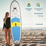 Naipo 10FT Inflatable Paddle Board Stand Up Paddle Board SUP Board with 120x30x6 for Youth & Adults Summer