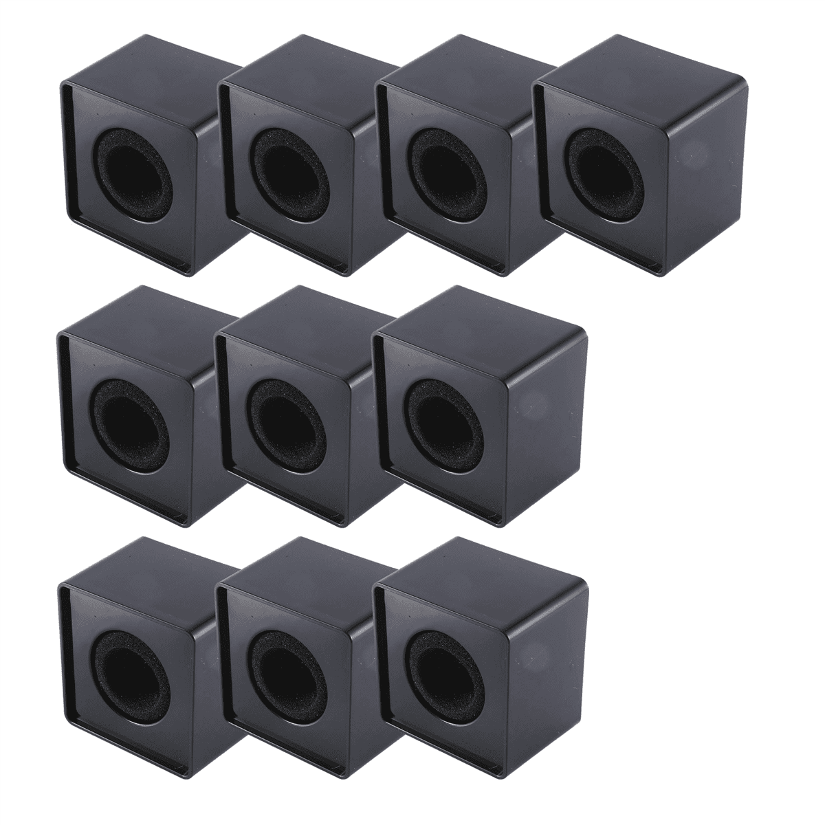 10Pcs Microphone MarkFlag Mic Station-Cube Square Interview Box Stand Flags Shaped Holder Reporter Injection,Black,10 * Microphone Marker,Black