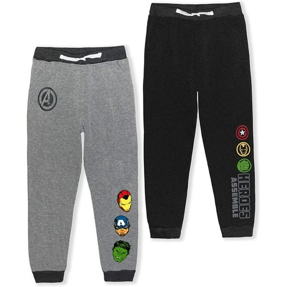 Marvel Boys Jogger Pants Set, Athletic Sweatpants or Avenger's Heroes Print