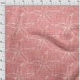 thumbnail image 4 of oneOone Cotton Jersey Pink Fabric Ocean Texture Starfish Sewing Material Print Fabric By The Yard 58 Inch Wide, 4 of 4