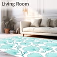 thumbnail image 2 of ODIKA 6' x 9' Machine Washable Non-Slip Area Rug, Contemporary Flower High Traffic Rug, Blue, 553029, 2 of 7