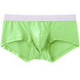 thumbnail image 2 of TANBOM Men's Low Rise Nylon Contour Pouch Boxer Briefs, Fluorescent Green, 1-Pack, L, 2 of 6