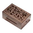 thumbnail image 3 of Caja de música de madera artesanal, caja de música antigua para hacer tú mismo, ideal para cumpleaños, bodas, para mujeres y hombres. Madera de nogal hueca, 3 of 9