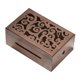 thumbnail image 3 of Caja de música de madera artesanal, caja de música antigua DIY para cumpleaños, mujeres, hombres, bodas Madera de nogal hueca, 3 of 9