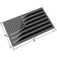 thumbnail image 3 of 1 Pc Embossed 3D Metal All Black American Flag Emblem Decal Stickers, Matte Black Patriotic USA US Flag Car Decals Bumper Stickers for Truck, Window, Motorcycle, Support US Military Style 3, 3 of 7