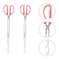 thumbnail image 4 of 2 Pcs Pince à Ordures Extérieure pour Cheminée Pince à Bois en Acier Inoxydable Pince à Charbon, 4 of 8