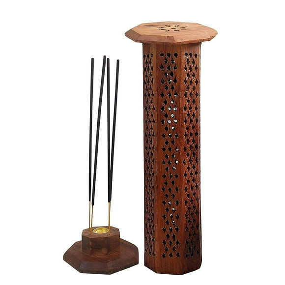 Mandir Item | Tower Agardaan | Agarbati Stand (Brown)