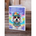 thumbnail image 2 of Bichon Frise Hippie Dawg Greeting Cards Pack of 8 7 in x 5 in, 2 of 3