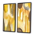 thumbnail image 3 of Designart "Retro Mustard Dreams Watercolor VI" Modern Midcentury Framed Wall Art Set Of 2 - Mid-Century Yellow Frame Gallery Set For Office Decor, 3 of 6