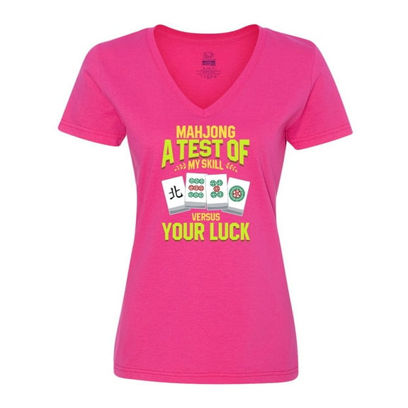 Inktastic Mahjong Women's V-Neck T-Shirt