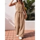 thumbnail image 5 of Conjuntos de 2 Piezas para Mujer: Chaleco de , Conjuntos Casuales Elegantes, Pantalones de Pierna , Trajes. Caqui S, 5 of 8