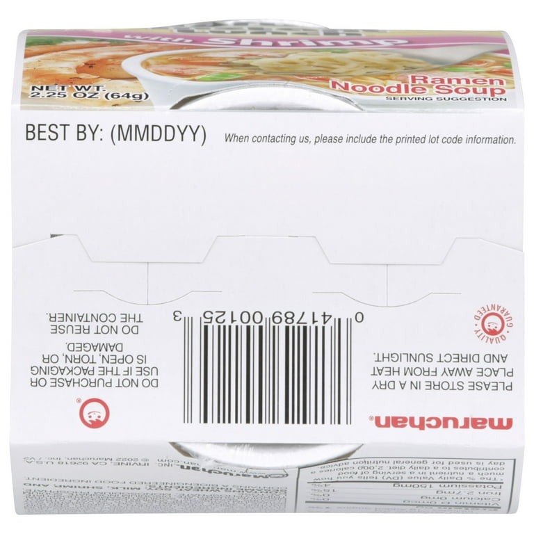8 pack) Maruchan Instant Lunch Ramen Noodles, Shrimp Flavor, Shelf