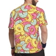 thumbnail image 2 of Wukai Donut and Blue Print Men's Short-Sleeved Mesh T-Shirt,Quick-Dry Short Sleeve Workout T-Shirt-3X-Large, 2 of 8
