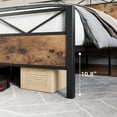 thumbnail image 3 of Homhougo Full Bed Frame, Metal Platform Bed Frame with Rustic Vintage Wood Headboard and Footboard, Noise Free, Easy Assembly, No Box Spring Needed, 3 of 13