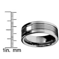 thumbnail image 4 of Metal Masters 8mm High-Polish Matte Finish Mens Tungsten Ring Wedding Band, 4 of 8