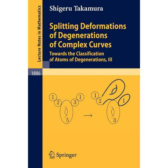 Lecture Notes in Mathematics Splitting Deformations of Degenerations of Complex Curves: Towards the Classification of Atoms of Degenerations, III, Book 1886, (Paperback)