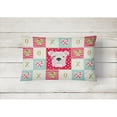 thumbnail image 2 of English Bulldog Love Canvas Fabric Decorative Pillow Red, 2 of 3